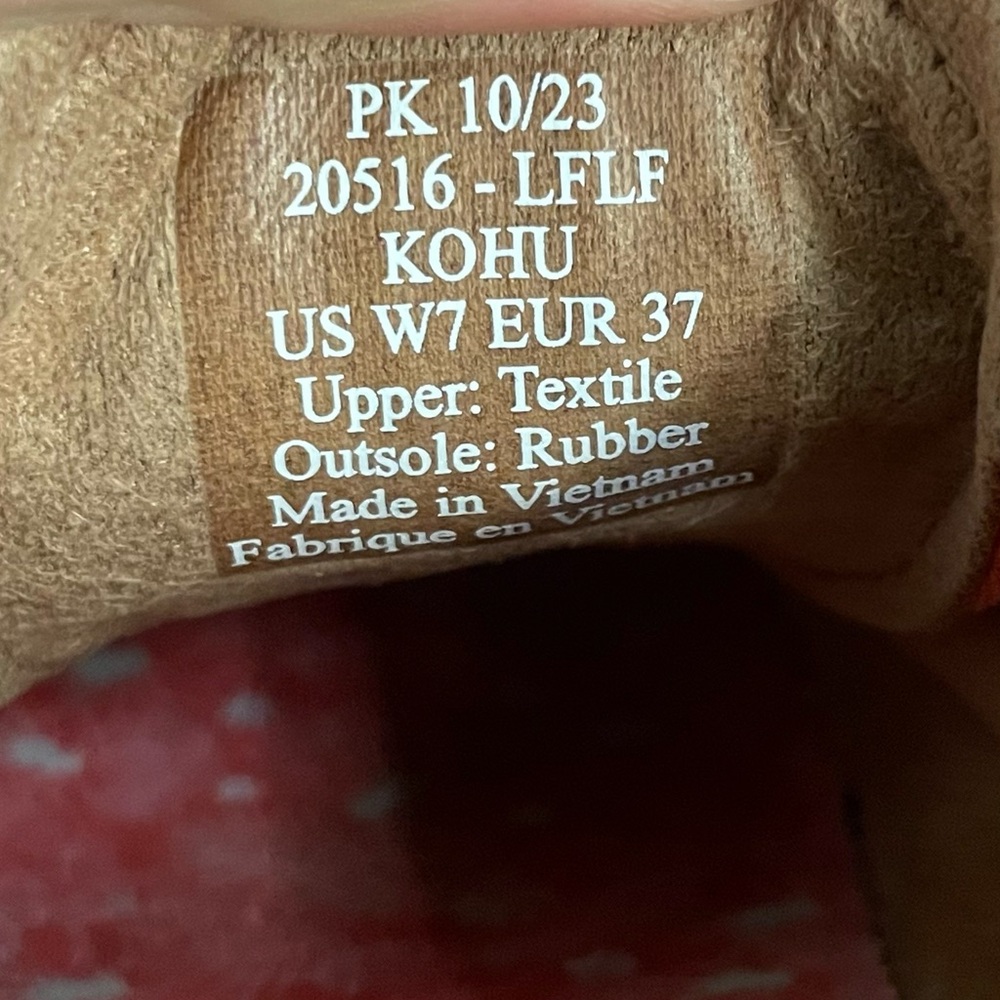 Olukai Women’s kohu canvas sneakers shoes in Lehua flower size 7 pink coral - Picture 4 of 5